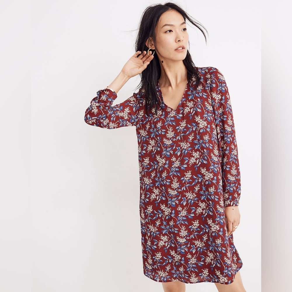 Madewell Button-Back Dress in Antique Flora